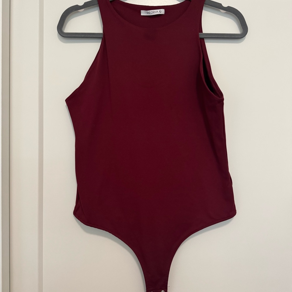 ReoRia Kids Sleeveless Burgundy One-Piece Bodysuit